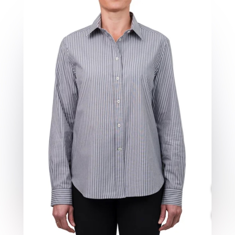 United Colors Of Benetton Women's Supima Cotton Stripe Woven Shirt (NWT)
